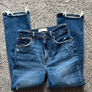 Abercrombie Ankle Straight Ultra High Rise Jeans